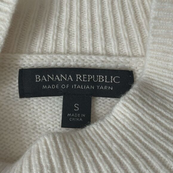 Banana Republic Women’s Gifting Cable Knit Fisherman Sweater Wool Blend Size S - Picture 2 of 14